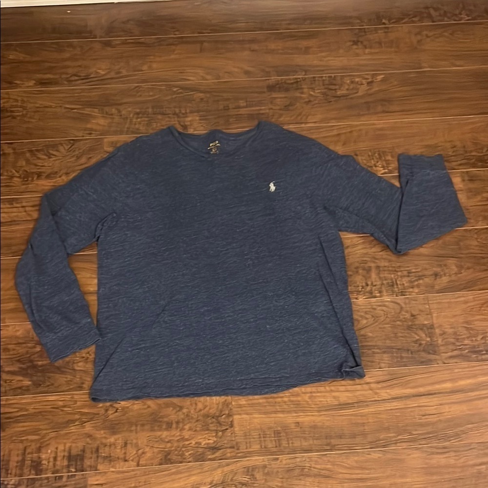 Men's Ralph Lauren Blue Polo Long Sleeve Tee, Sz. Large.